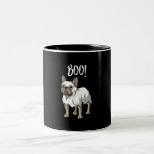 Tasse 2 Couleurs Costume Fantôme Français Funny Bulldog Halloween