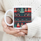 Tasse 2 Couleurs Cosy Motif nordique Vert Noël scandinave