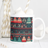 Tasse 2 Couleurs Cosy Motif nordique Vert Noël scandinave