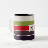 Tasse 2 Couleurs Cosy Noël Pastel Couleur Palette Monogramme (Devant gauche)