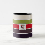 Tasse 2 Couleurs Cosy Noël Pastel Couleur Palette Monogramme (Centre)