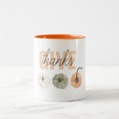 Tasse 2 Couleurs Cosy Pastel Donner Merci et Citrouille (Centre)