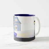 Tasse 2 Couleurs Cosy Winter Night Village Noël (Devant droit)