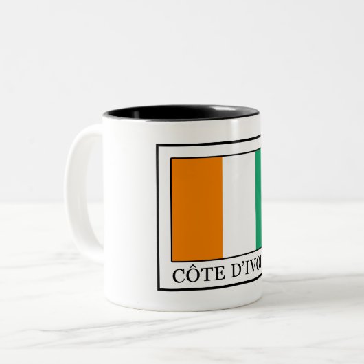 Tasse 2 Couleurs Côte d'Ivoire (Devant gauche)