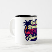 Tasse 2 Couleurs Côte du Golfe Alabama (Devant gauche)