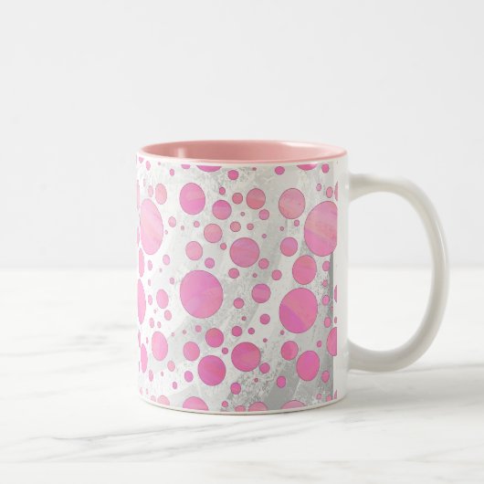 Tasse 2 Couleurs Coton Bonbon Pink Polka Dot (Droit)