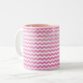 Tasse 2 Couleurs Coton Candy Chevon Motif (Devant gauche)