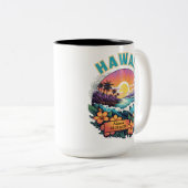 Tasse 2 Couleurs Coucher de soleil à Hawaii Beach Mountains Plumeri (Devant droit)