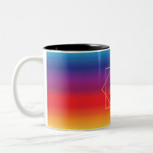 Tasse 2 Couleurs coucher de soleil coloré avec une citation motivan