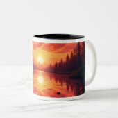 Tasse 2 Couleurs coucher de soleil d'automne (Devant droit)