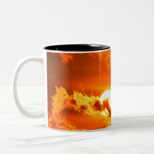 Tasse 2 Couleurs Coucher de soleil d'Orange (Gauche)