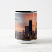 Tasse 2 Couleurs Coucher de soleil profond Chicago (Centre)