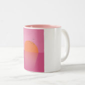 Tasse 2 Couleurs Coucher de soleil rétro (Devant droit)