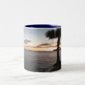 Tasse 2 Couleurs Coucher De Soleil Sur La Plage (Centre)