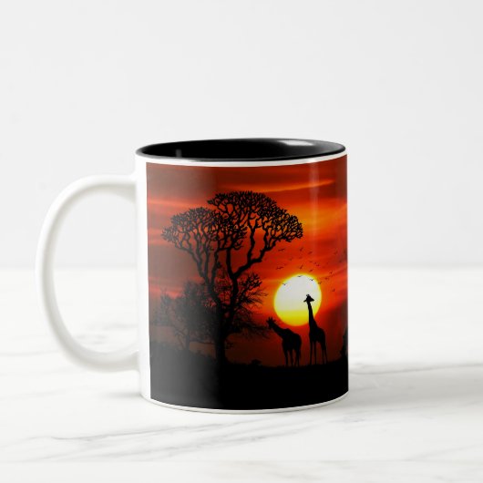 Tasse 2 Couleurs Coucher du soleil dans la savane africaine (Gauche)