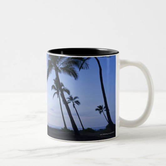 Tasse 2 Couleurs Coucher du soleil sur la baie de Kahaluu dans (Droit)
