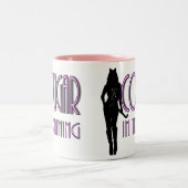 Tasse 2 Couleurs cougar à silhouette chaude tendance en entraînemen (Centre)