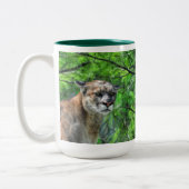 Tasse 2 Couleurs Cougar Mountain Lion & Pins d'été (Gauche)