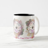 Tasse 2 Couleurs Couleur à l'extérieur des lignes Fleur Aquarelle M (Devant droit)