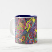 Tasse 2 Couleurs "Couleur Animée" Original Abstrait (Devant gauche)