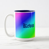 Tasse 2 Couleurs Couleur Arc-en-ciel Vert bleu violet Mélange diago (Gauche)