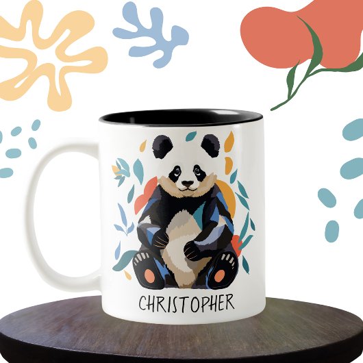 Tasse 2 Couleurs Couleur assis Panda Ours Matisse Nom inspiré