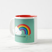Tasse 2 Couleurs Couleur d'arc-en-ciel (Devant gauche)