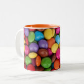 Tasse 2 Couleurs Couleur d'arc-en-ciel de bonbons au chocolat (Devant gauche)