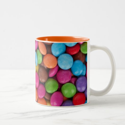 Tasse 2 Couleurs Couleur d'arc-en-ciel de bonbons au chocolat (Droit)