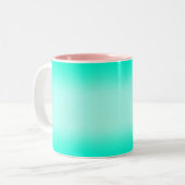Tasse 2 Couleurs Couleur de dégradé vert simple moderne (Devant gauche)