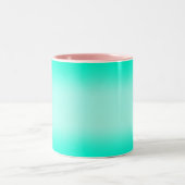 Tasse 2 Couleurs Couleur de dégradé vert simple moderne (Centre)
