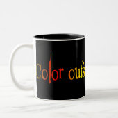 Tasse 2 Couleurs Couleur en dehors des lignes (Gauche)