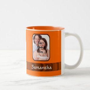 Tasse 2 Couleurs Couleur orange personnalisée