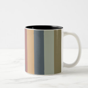 Tasse 2 Couleurs couleur rayures pastel coloré