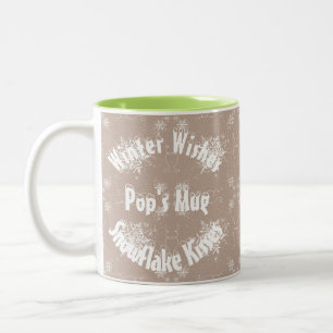 Tasse 2 Couleurs Couleur Terre Sud-Ouest avec des flocons de neige