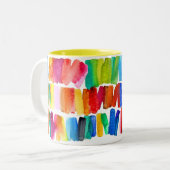 Tasse 2 Couleurs Couleurs abstraites modernes couleurs folles d'éme (Devant gauche)