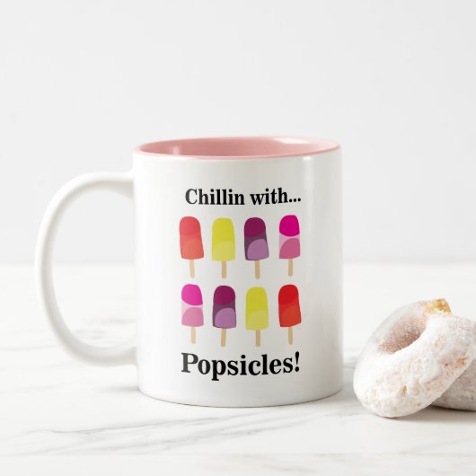 Tasse 2 Couleurs Couleurs de glace d'été (Avec donut)