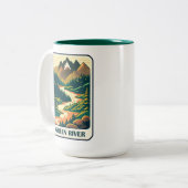 Tasse 2 Couleurs Couleurs de Green River Utah (Devant gauche)