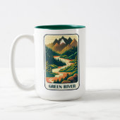 Tasse 2 Couleurs Couleurs de Green River Utah (Gauche)