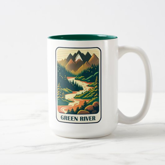 Tasse 2 Couleurs Couleurs de Green River Utah (Droit)