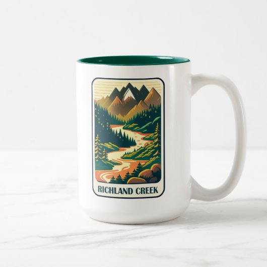 Tasse 2 Couleurs Couleurs de Richland Creek Arkansas (Droit)