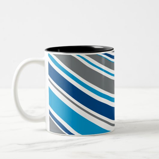 Tasse 2 Couleurs Couleurs de style rétro Vagues (Gauche)