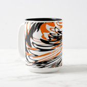 Tasse 2 Couleurs Couleurs du Bengale Orange et lignes noires (Devant gauche)