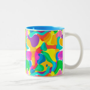 Tasse 2 Couleurs Couleurs du cirque Chaos Motif d'art Abstrait
