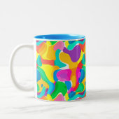 Tasse 2 Couleurs Couleurs du cirque Chaos Motif d'art Abstrait (Gauche)