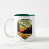 Tasse 2 Couleurs Couleurs du sentier du bois de l'Oregon (Gauche)