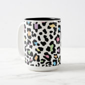Tasse 2 Couleurs Couleurs multiples Empreinte de léopard (Devant gauche)