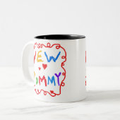 Tasse 2 Couleurs Couleurs primaires Texte Nouvelle maman   (Devant gauche)