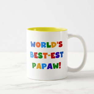 Tasse 2 Couleurs Couleurs vives Meilleures t-shirts et cadeaux Papa