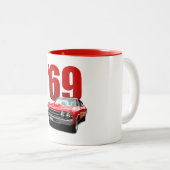 Tasse 2 Couleurs Coupé 1969 de Chevelle de rouge (Devant droit)